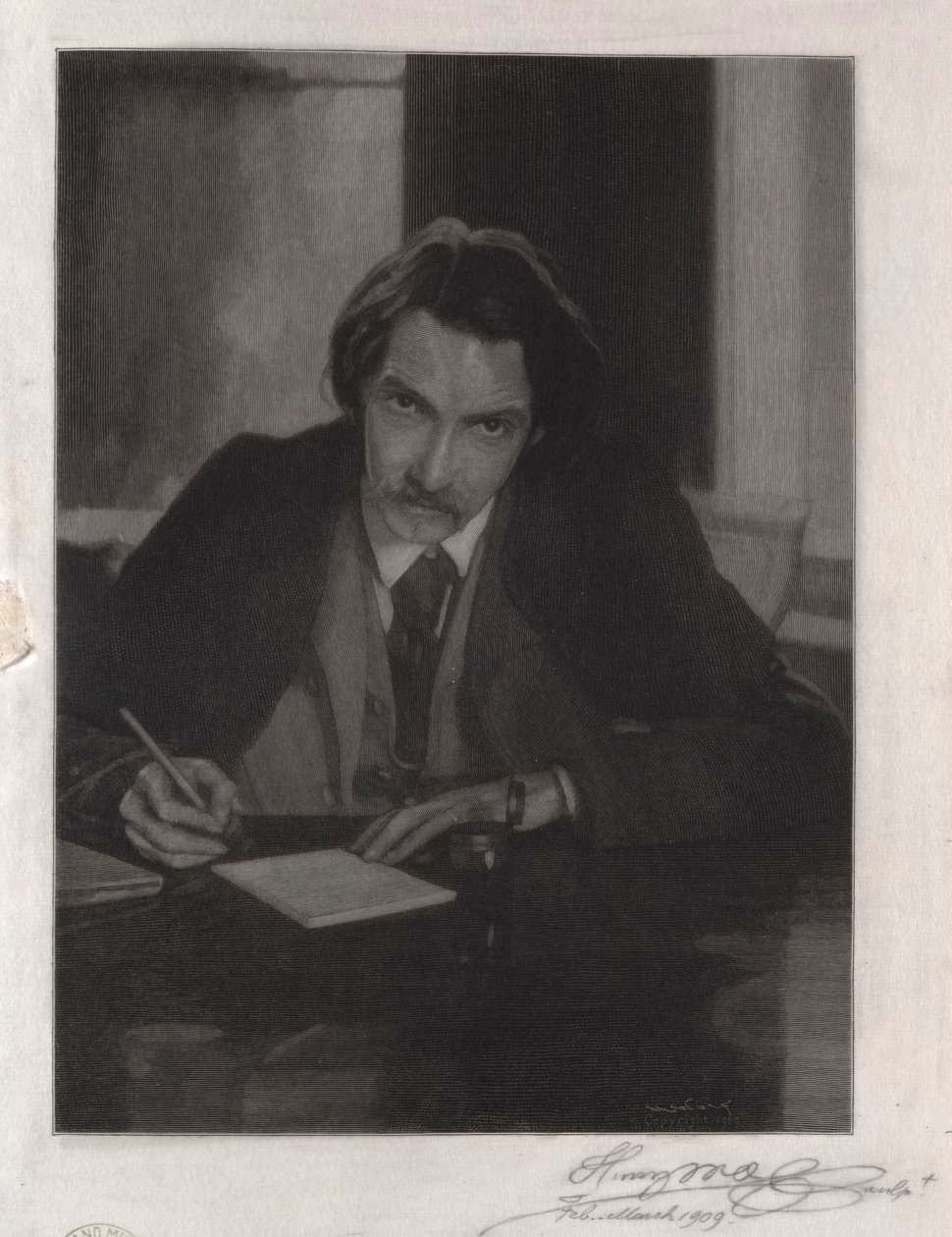 Robert Louis Stevenson, 1909 von Henry Wolf