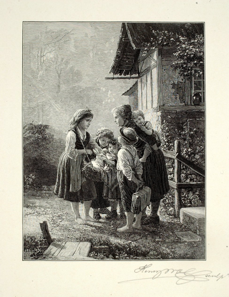 Der kleine Kaninchenverkäufer von Henry Wolf
