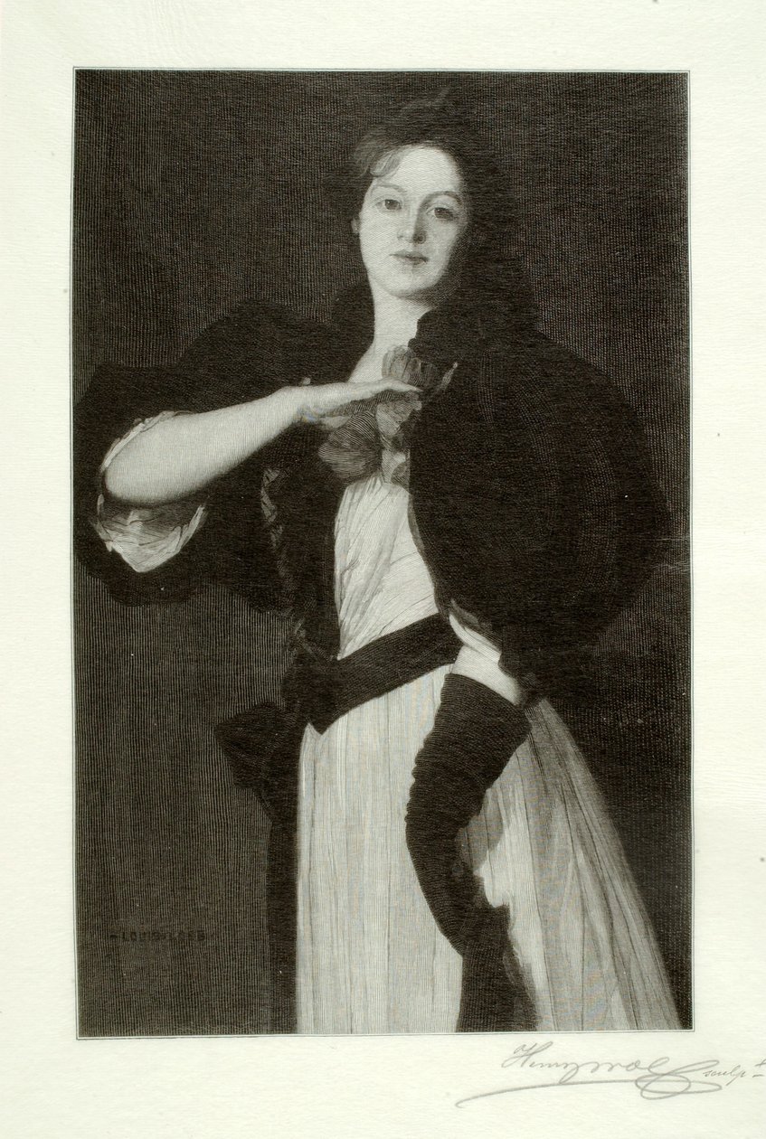 Junge Frau mit Mohnblumen von Henry Wolf