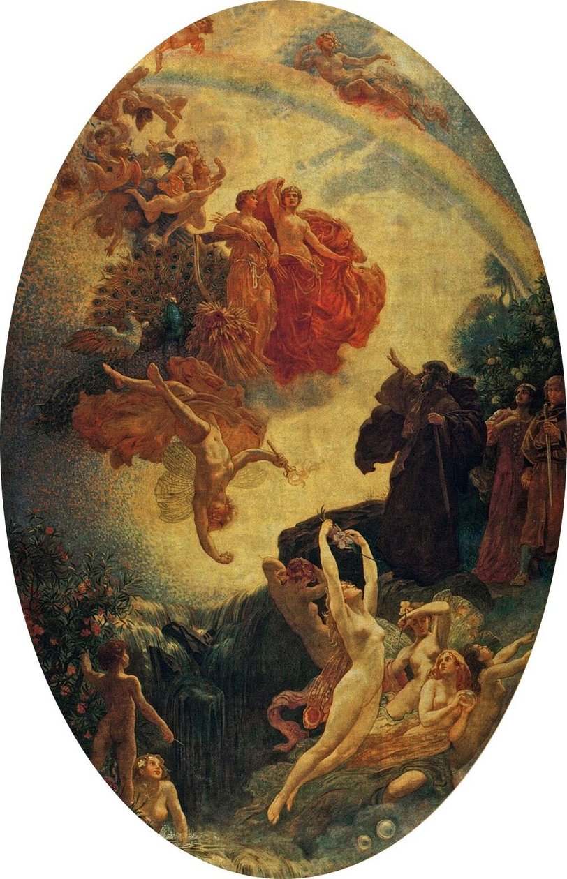 Prospero ruft Nymphen und Gottheiten herbei von Herbert James Draper