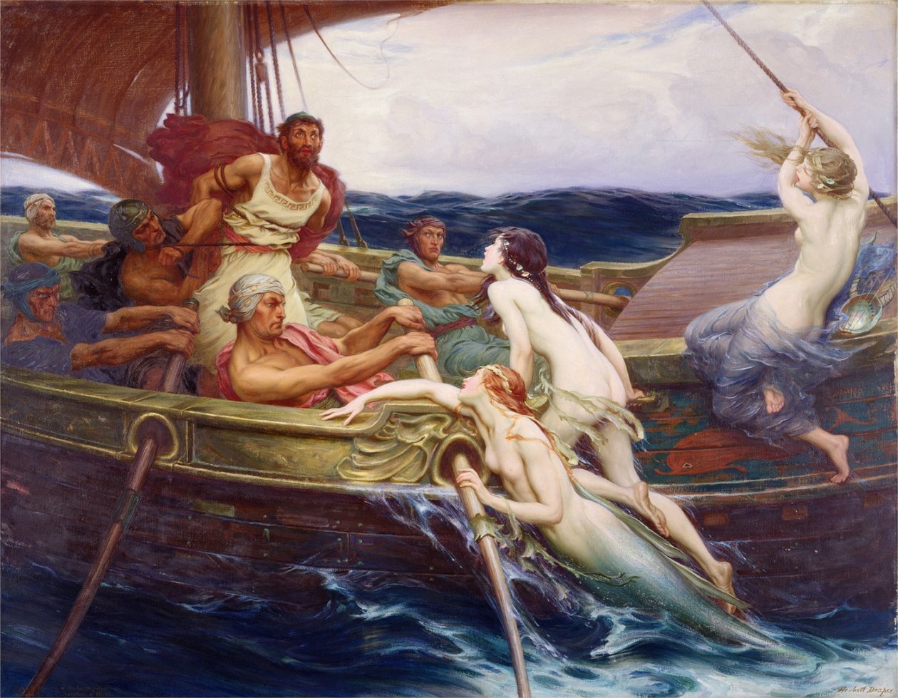 Odysseus und die Sirenen von Herbert James Draper