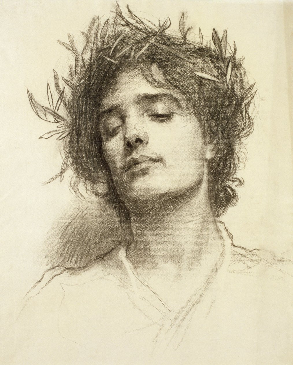 Figur mit Lorbeerkranz von Herbert James Draper