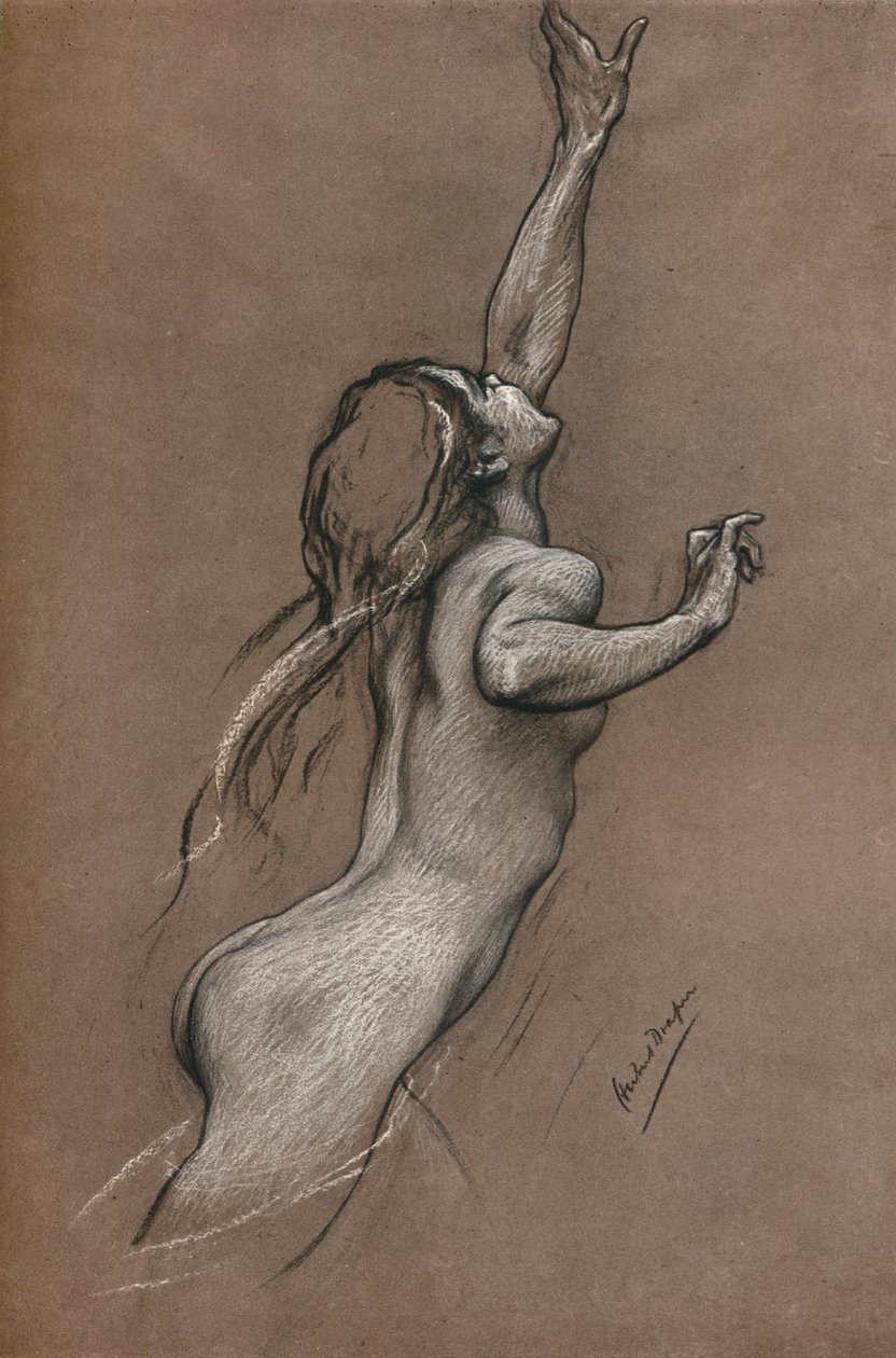 Fliegender Fisch Studie, um 1910 von Herbert James Draper