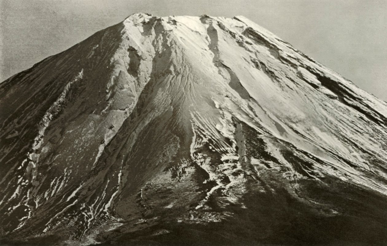 Der Gipfel des Fuji, 1910 von Herbert Ponting