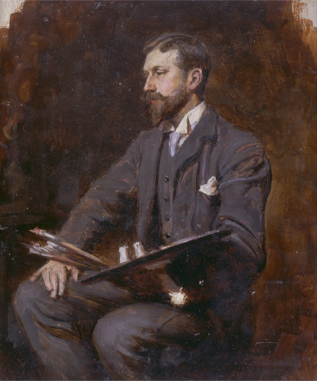 Selbstporträt von Herman Gustave Herkomer