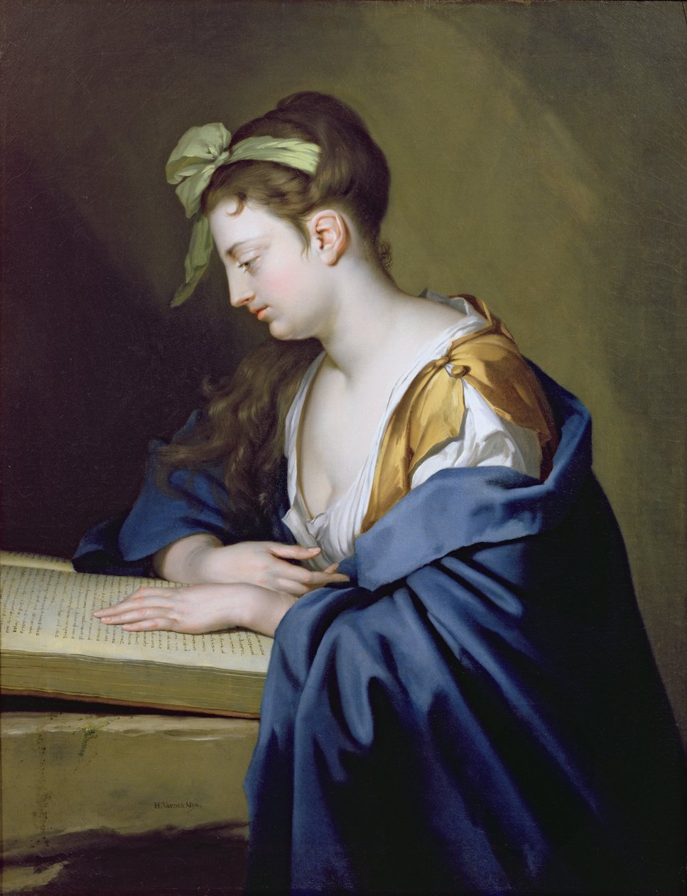 Dame beim Lesen von Herman van der Mijn