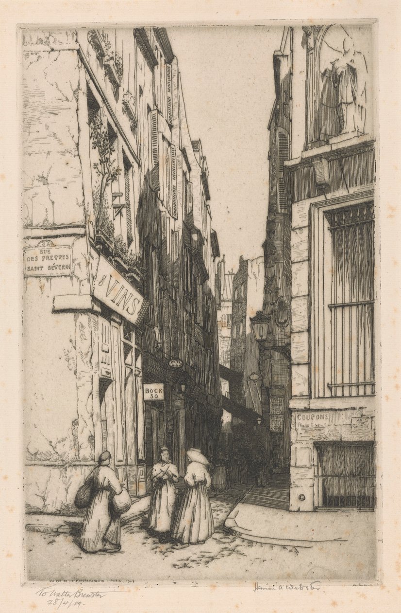 Rue de la Parcheminerie, Paris von Herman Armour Webster
