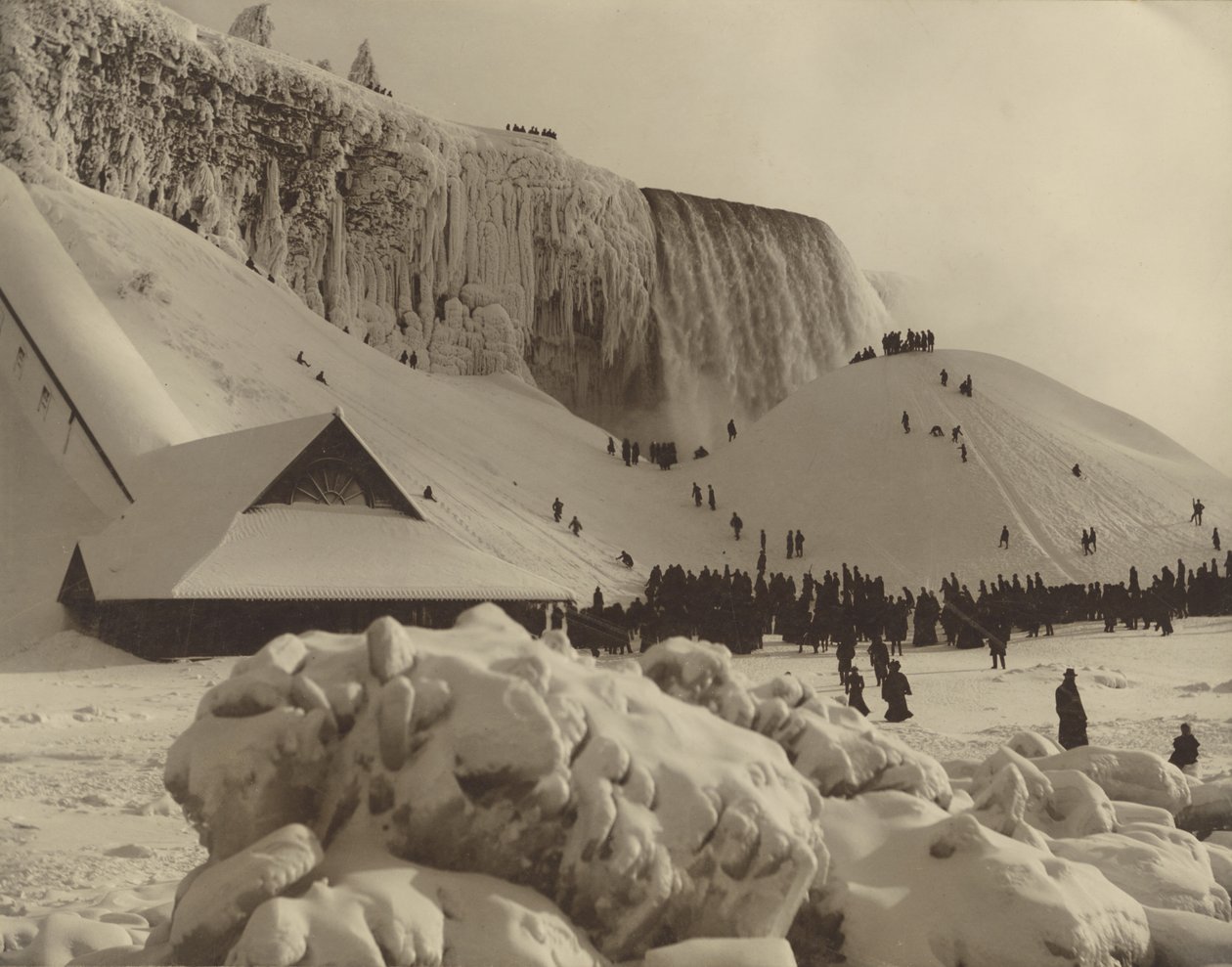 Ansicht der Niagarafälle im Winter von Herman F. Nielson