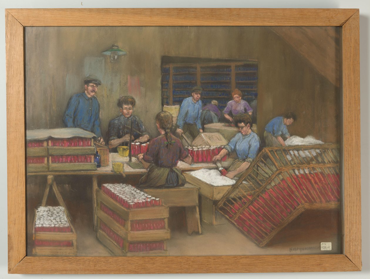 Das Verpacken von Kartoffelmehl von Herman Heijenbrock