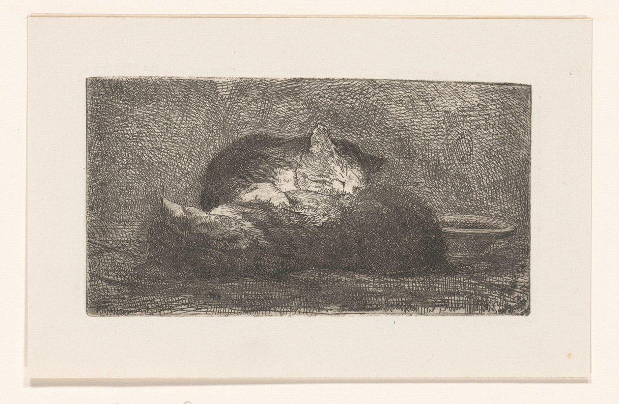 Zwei Katzen von Herman Johannes van der Weele