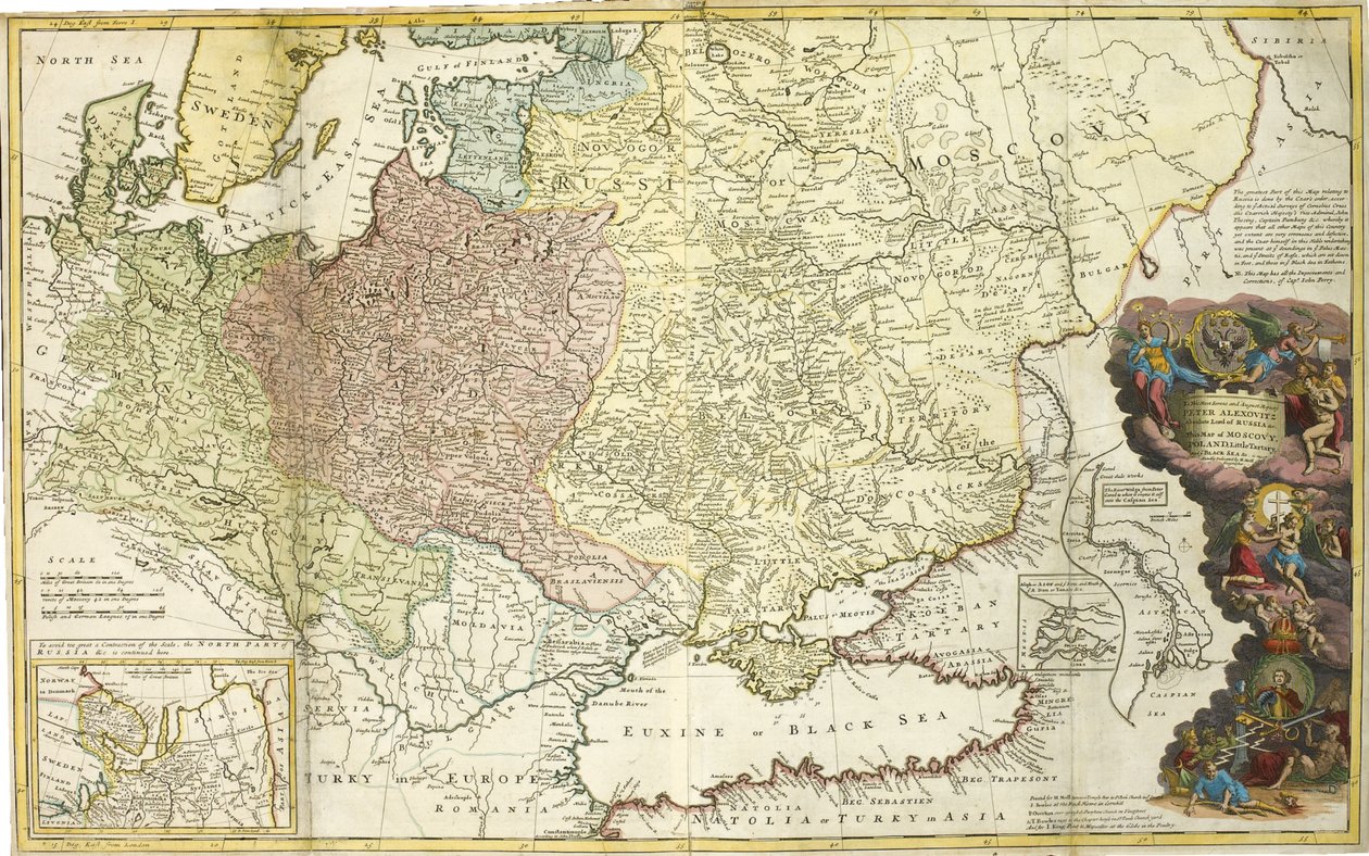 Karte von Moskau von Herman Moll