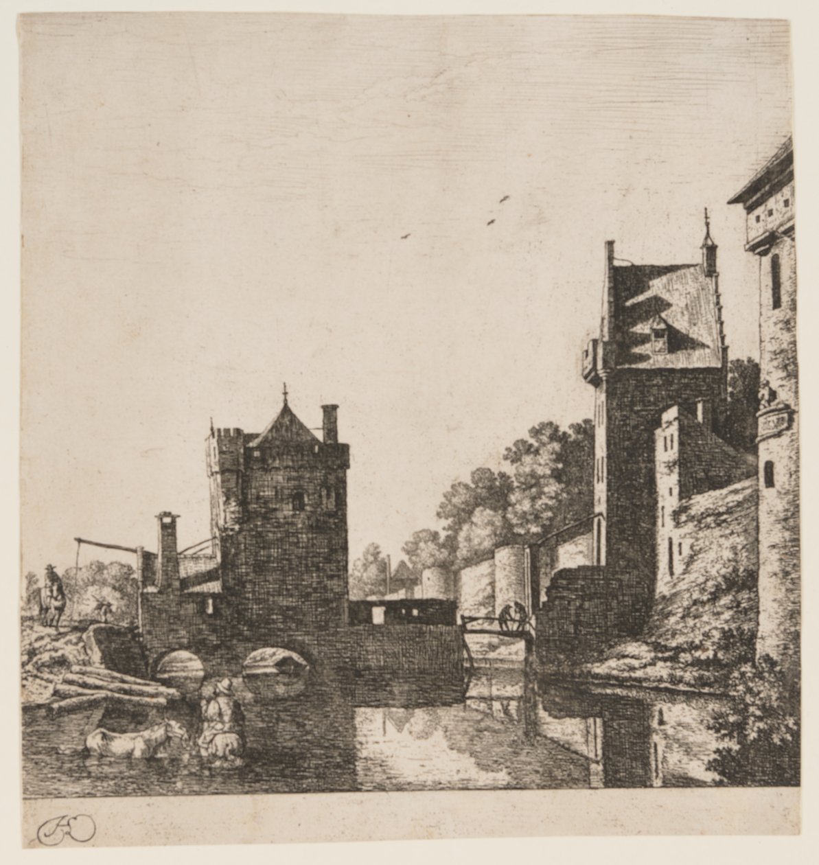 Das Wittevrouwen-Tor in Utrecht von Herman Saftleven