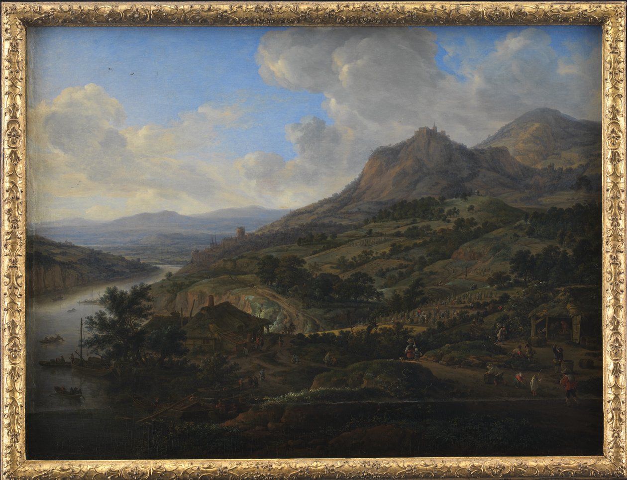 Weinlese am Rhein von Herman Saftleven