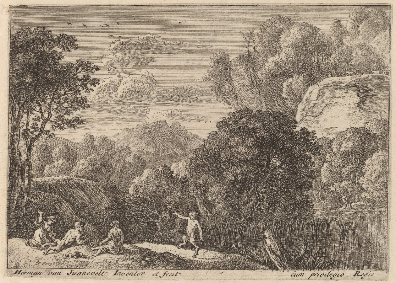 Ein tanzender Satyr von Herman van Swanevelt