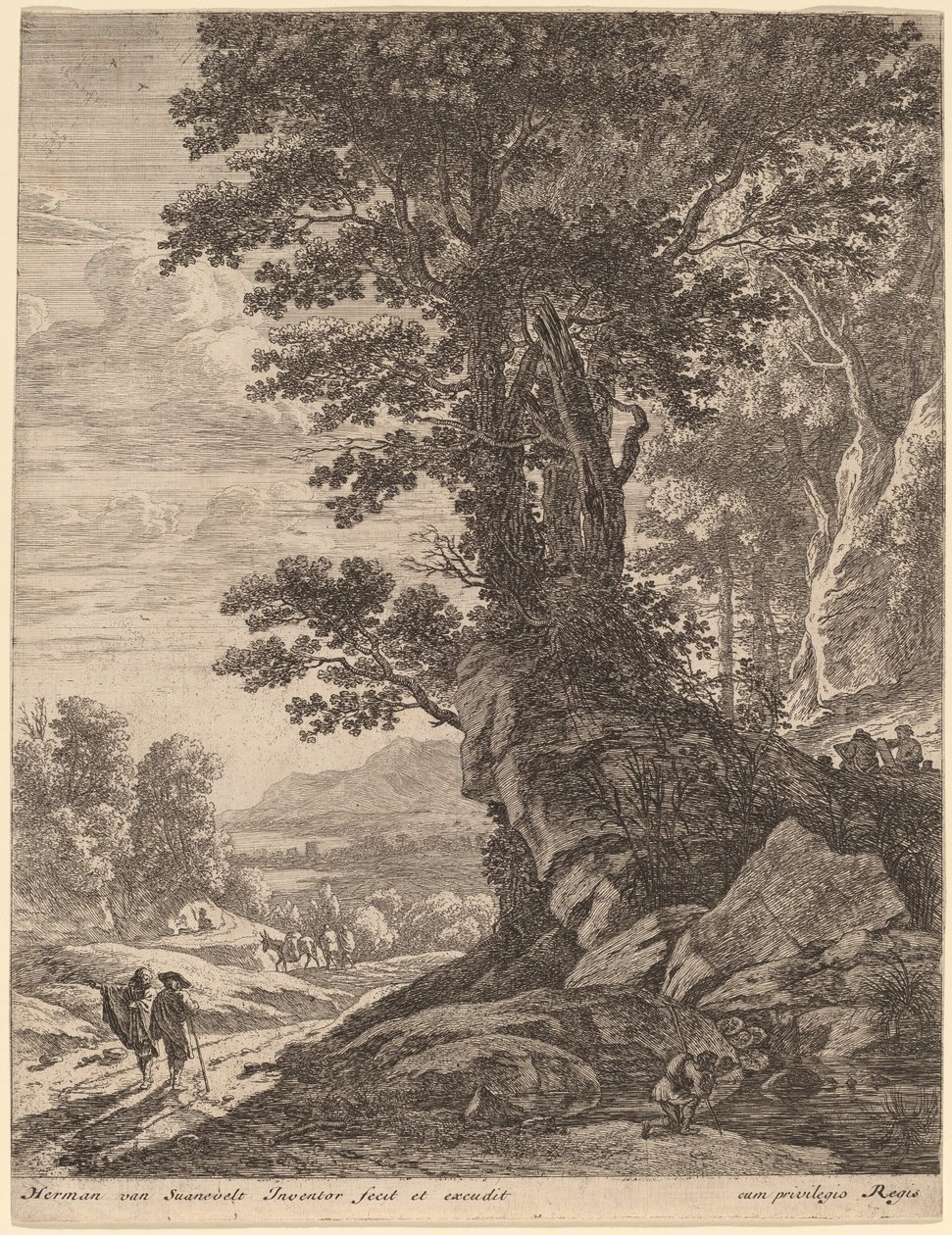 Eine Gruppe von Bäumen von Herman van Swanevelt