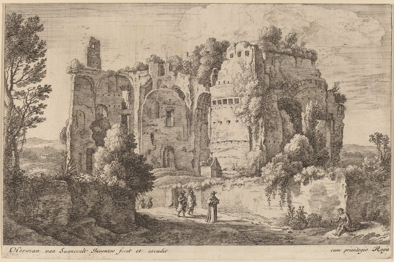 Landschaft mit dem Kardinal von Herman van Swanevelt