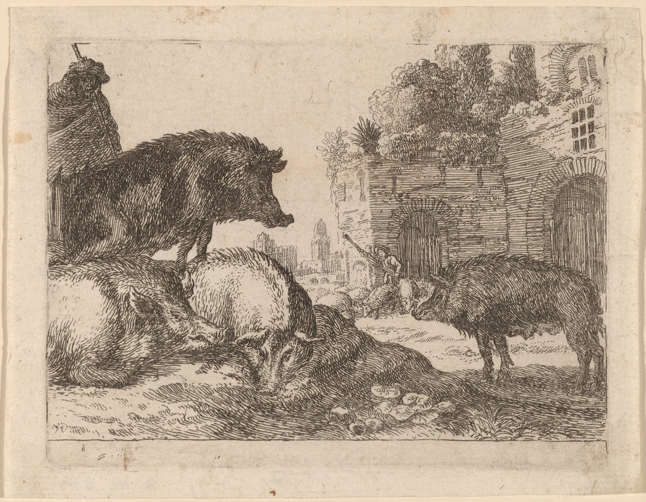 Schweine von Herman van Swanevelt