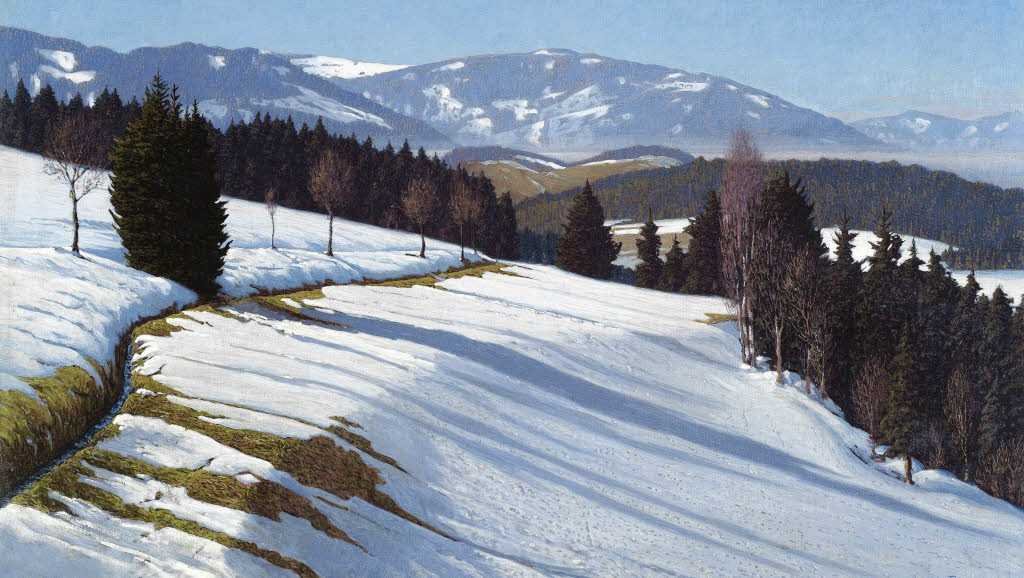 Schwarzwald im Hintergrund Schauinsland von Hermann Dischler