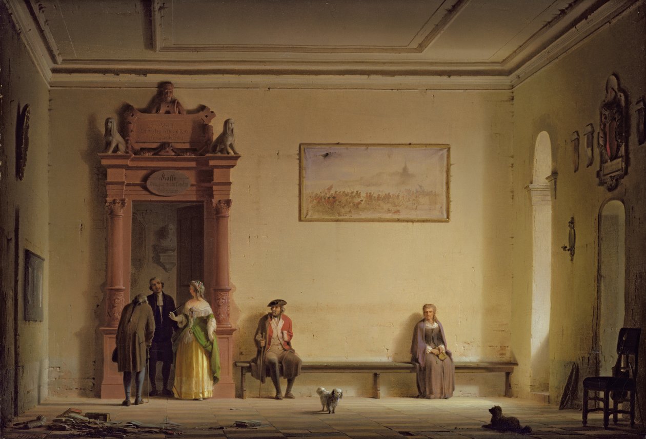 Das Wartezimmer, 1857 von Hermann Dyck