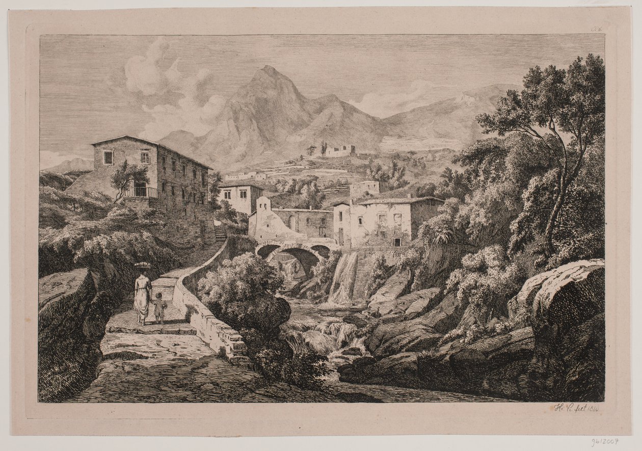Mühlenteich bei Amalfi von Hermann Carmiencke