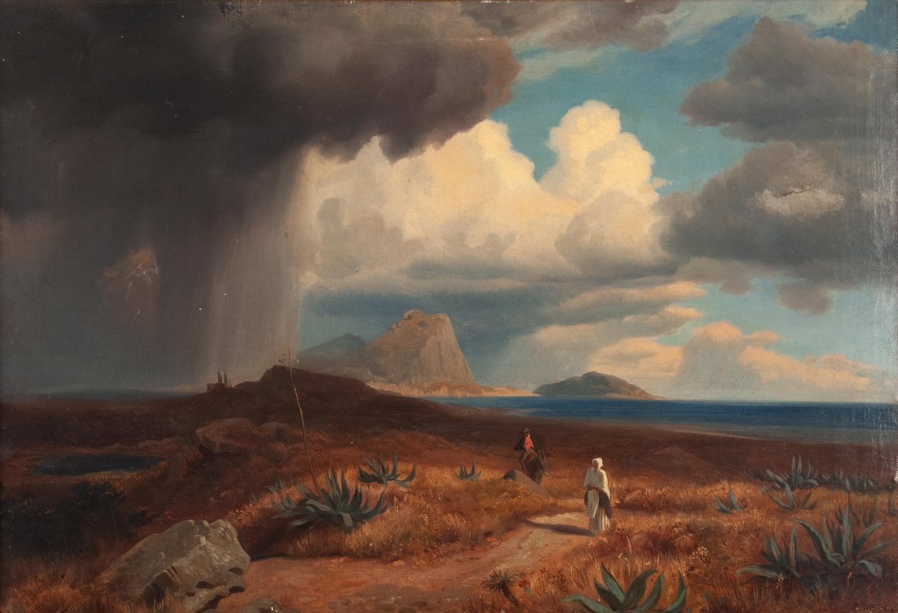 Wolkenbruch mit Agaven von Hermann Freiherr von Königsbrun