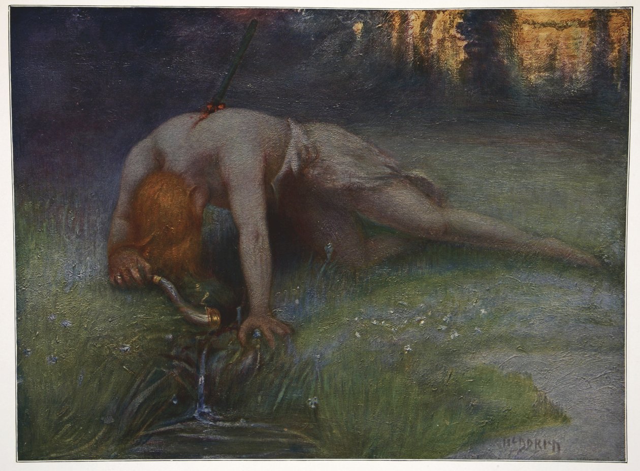 Der Tod von Siegfried, 1906 von Hermann Hendrich