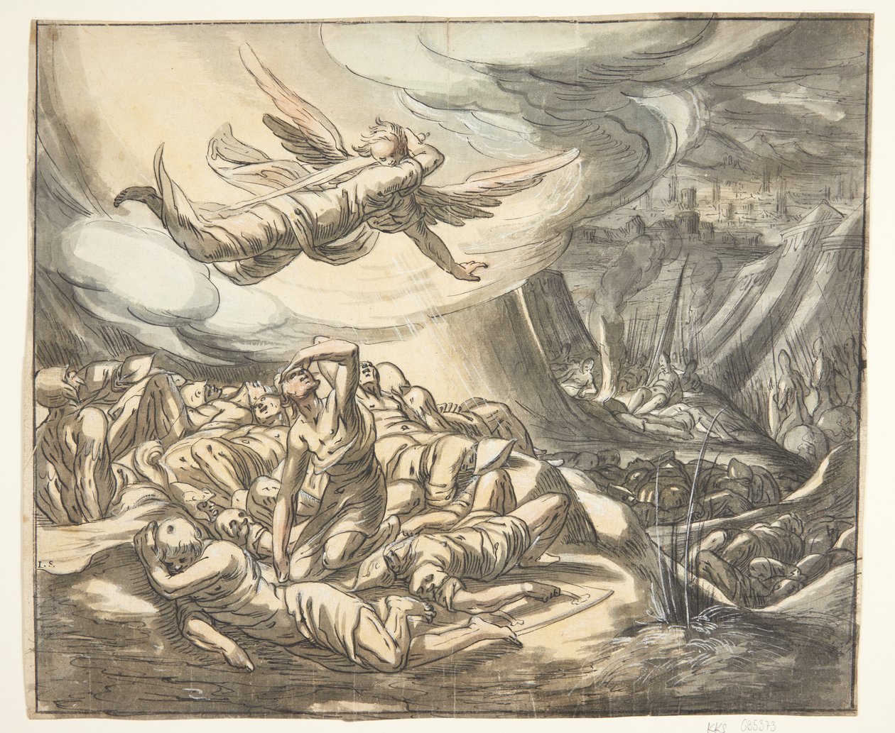Engel mit gezogenem Schwert von Hermann Weyer