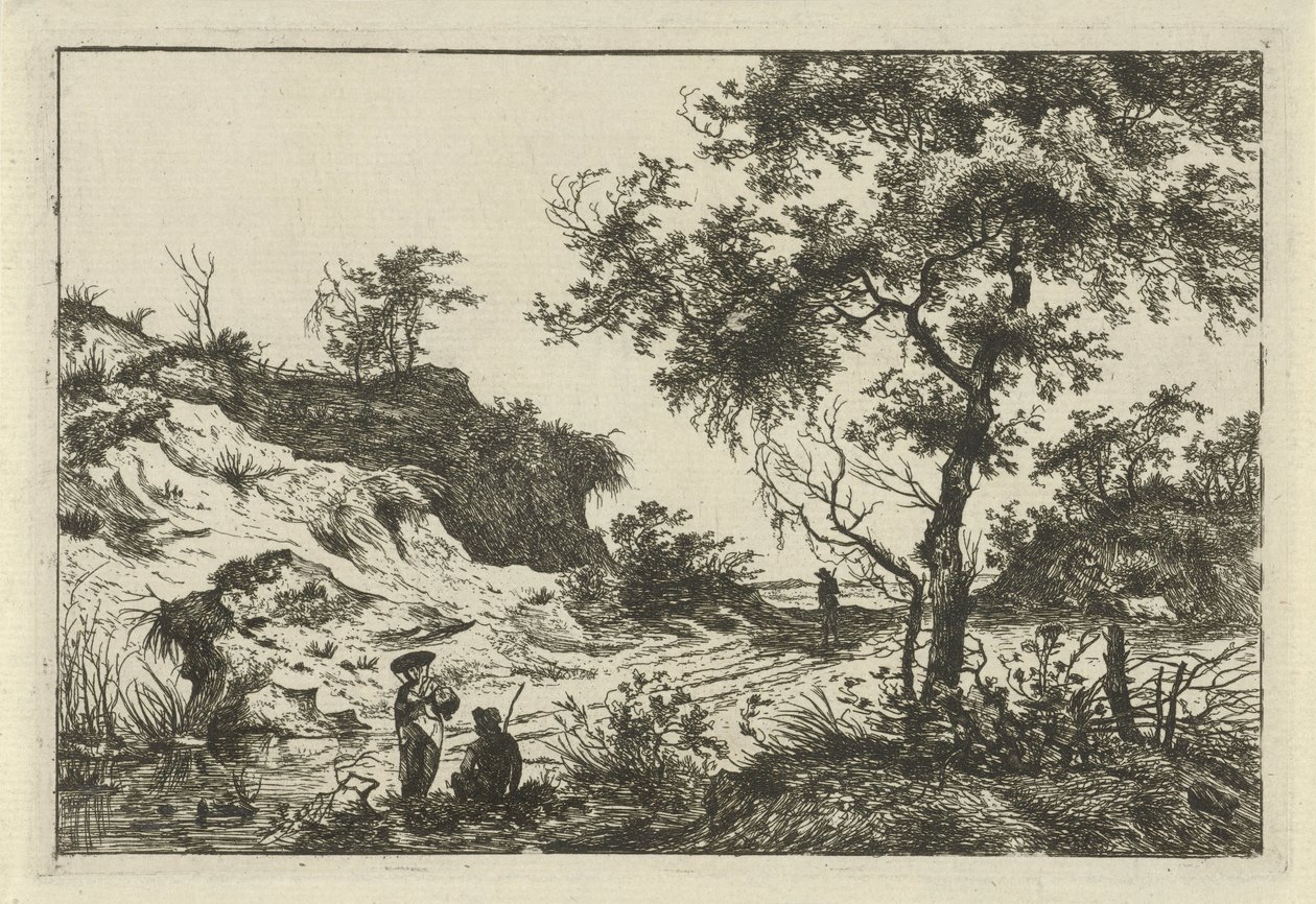 Landschaft mit Frau mit Hut von Hermanus Fock