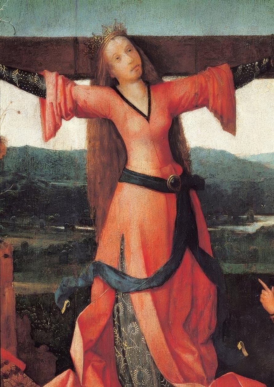 Die Kreuzigung der Heiligen Julia (oder Liberata) von Hieronymus Bosch