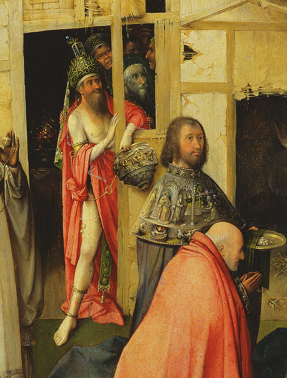 Die Anbetung der Könige, (Detail) des Antichristen, 1510 von Hieronymus Bosch
