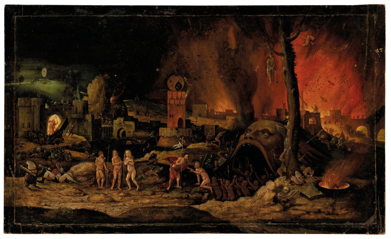 Die Höllenfahrt von Hieronymus (follower of) Bosch