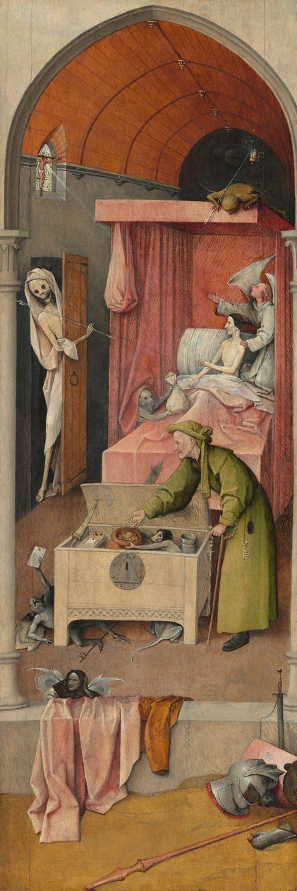 Der Tod und der Geizige, ca. 1485-1490 von Hieronymus Bosch