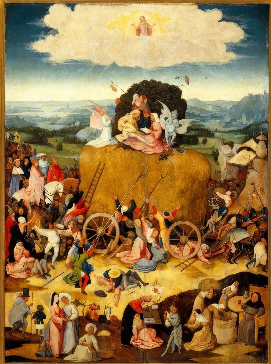 Der Triumphzug des Heuwagens von Hieronymus Bosch