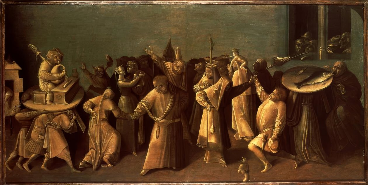 Kampf des Karnevals mit dem Fasten von Hieronymus Bosch