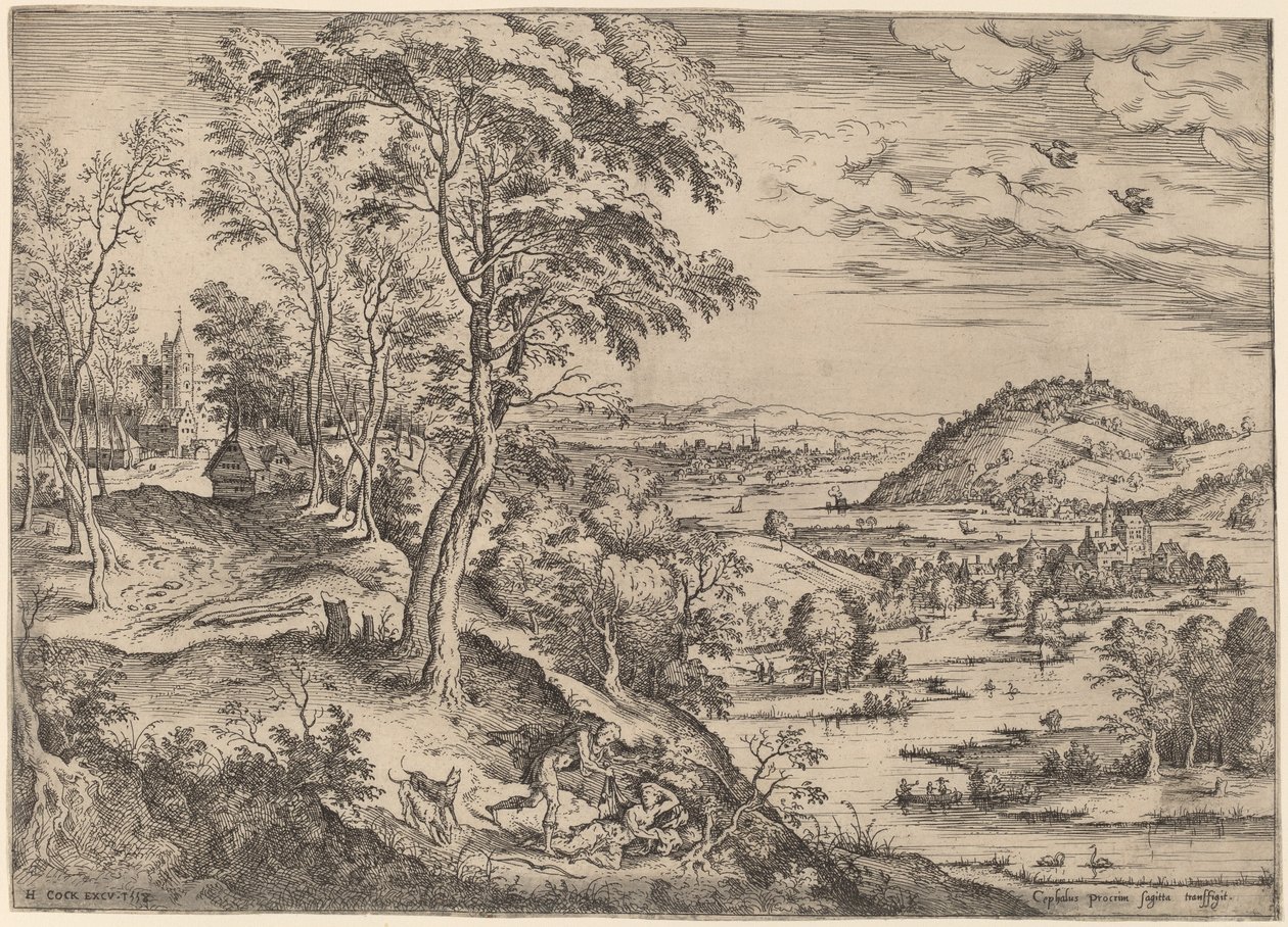 Kephalos und Prokris von Hieronymus Cock