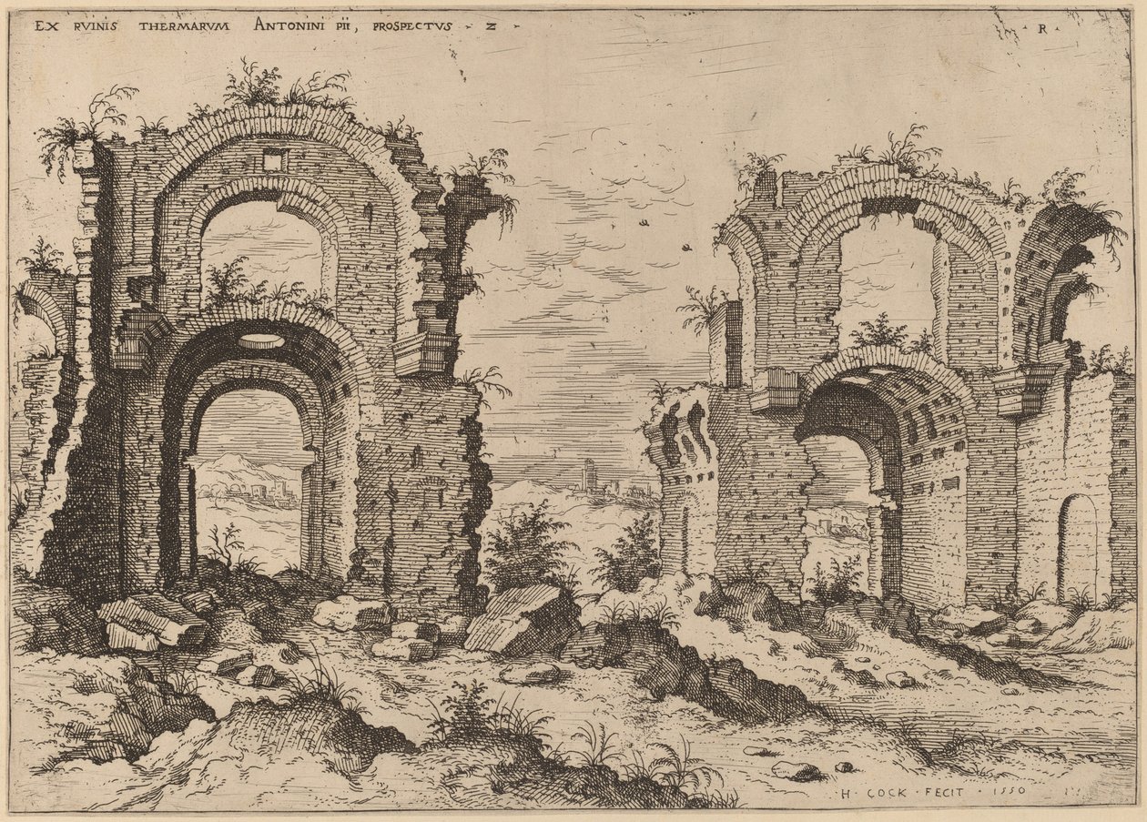 Zweite Ansicht der Bäder des Diokletian von Hieronymus Cock