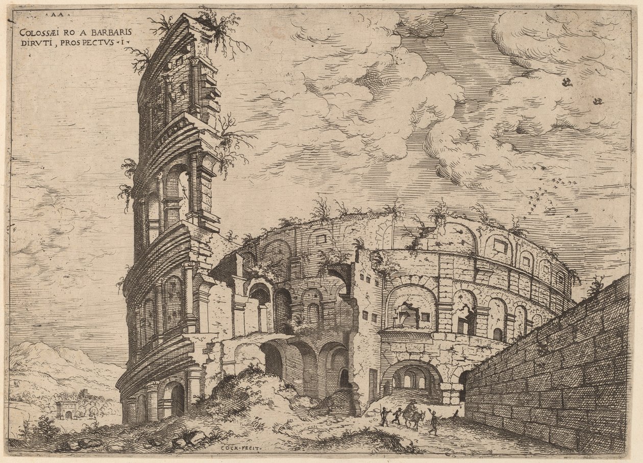 Ansicht des Kolosseums von Hieronymus Cock