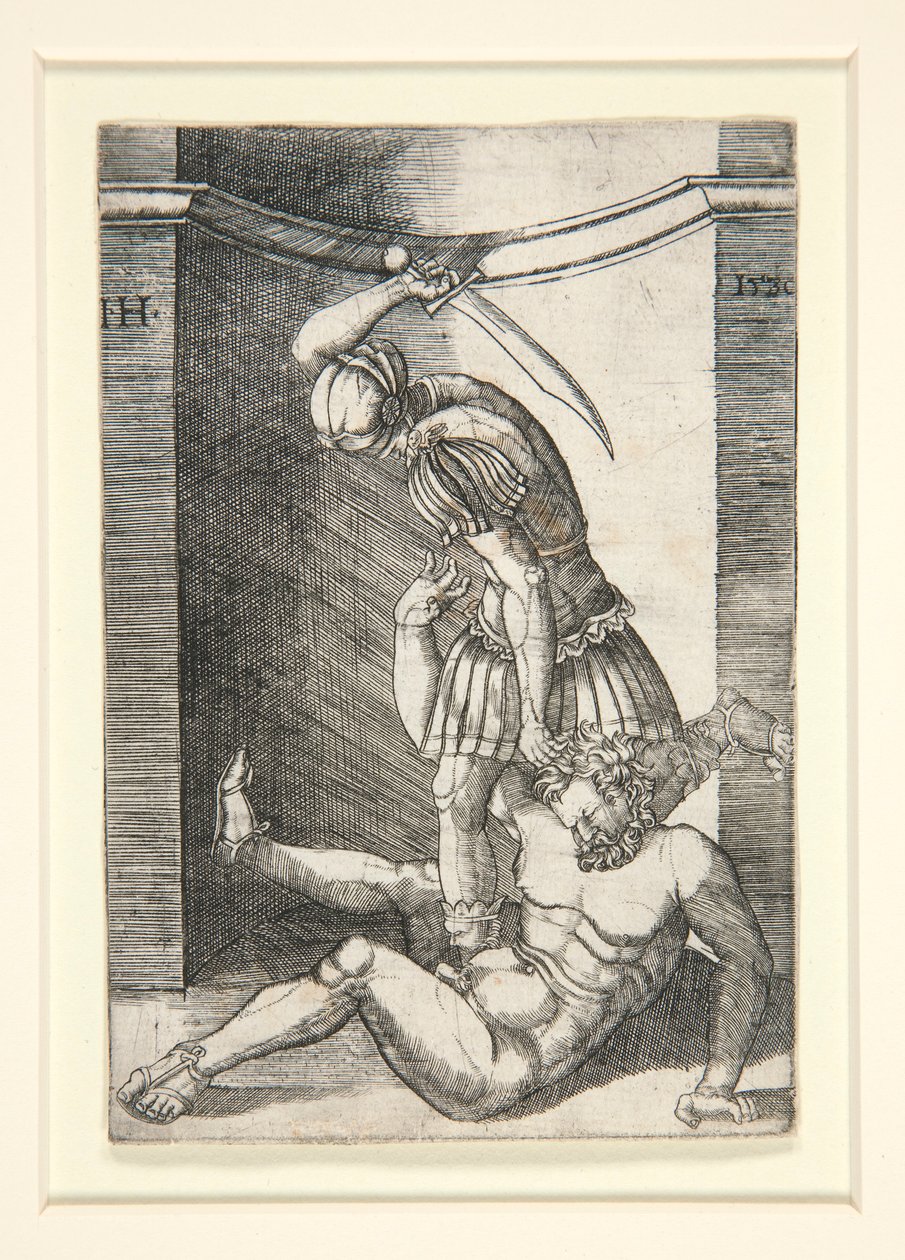 Soldat tötet einen nackten Mann von Hieronymus Hopfer