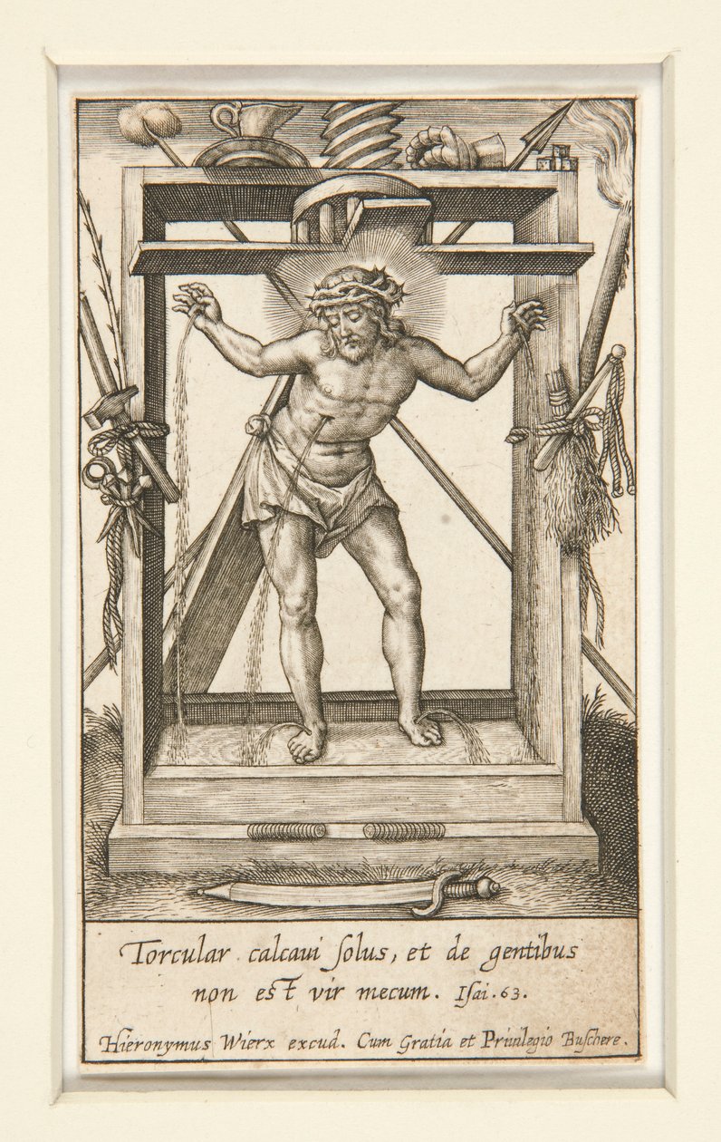 Christus in der Weinpresse von Hieronymus Wierix