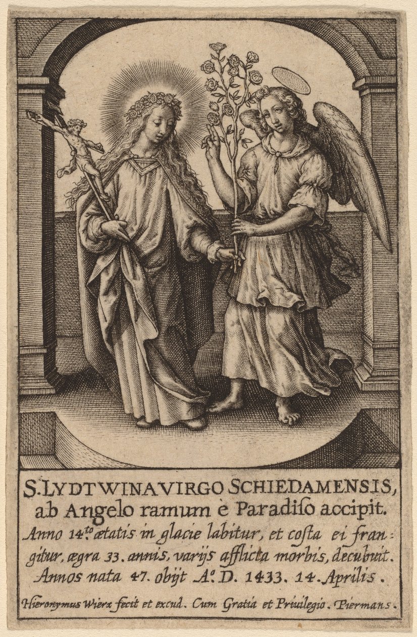 S. Lydtwina Virgo Schiedamensis ... von Hieronymus Wierix