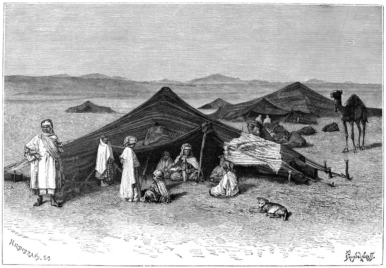 Nomadenlager, Sahara, ca. 1890 von Hildibrand