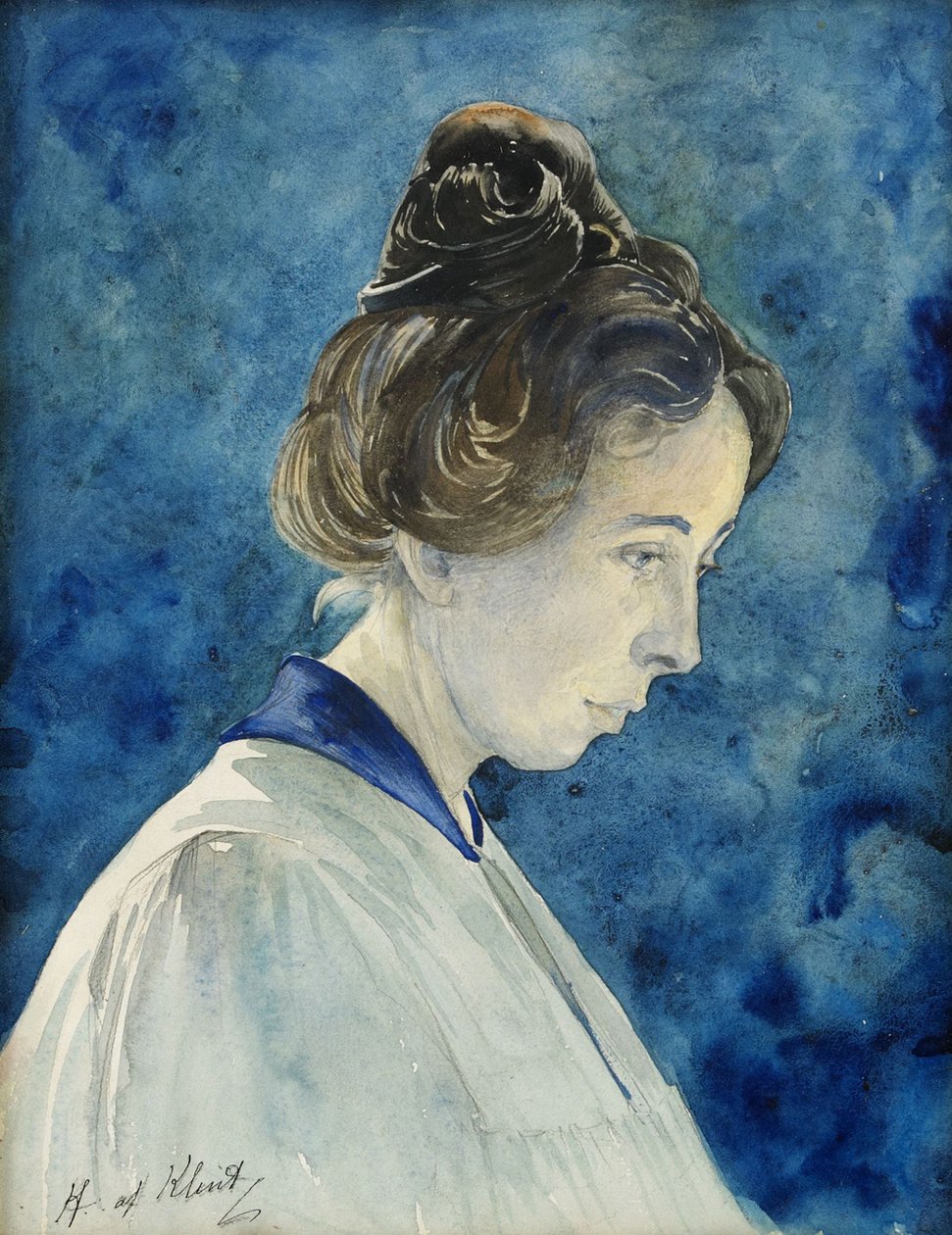 Selbstporträt, ca. 1890 von Hilma af Klint
