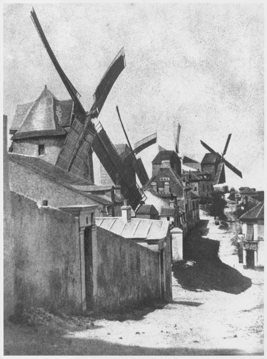 Windmühlen in Montmartre, ca. 1870 von Hippolyte Bayard