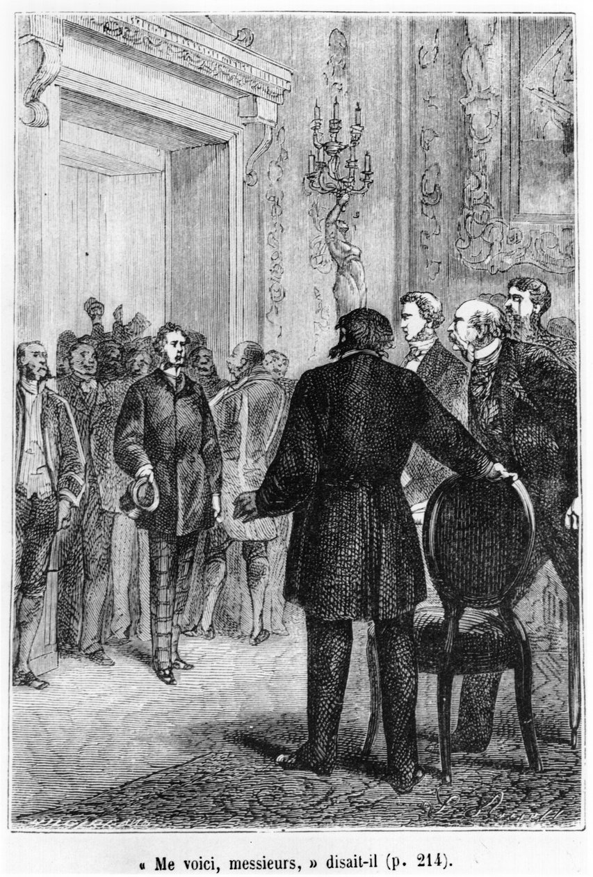 Phileas Fogg kommt an, Illustration aus 