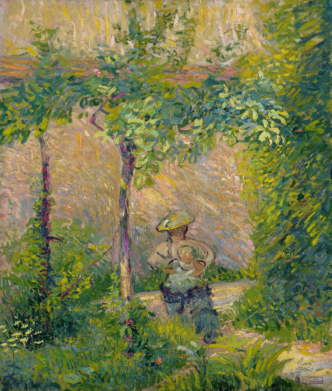 Frau im Garten von Hippolyte Petitjean