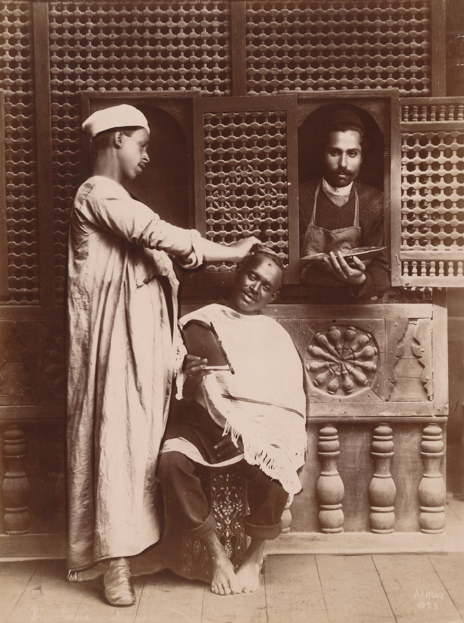 Friseure bei der Arbeit von Hippolyte Arnoux