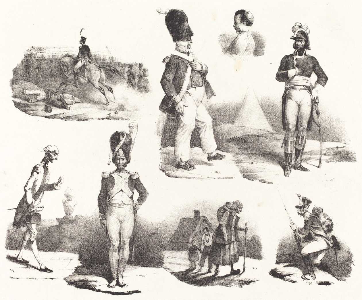 Acht Vignetten von Hippolyte Bellange