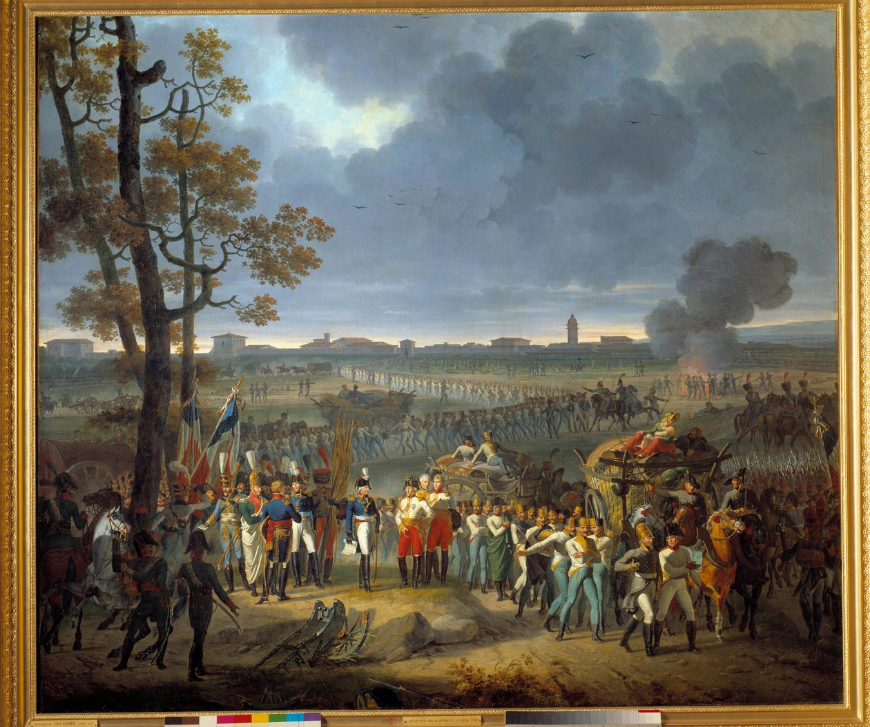Die Kapitulation von Mantua (2. Februar) von Hippolyte Lecomte