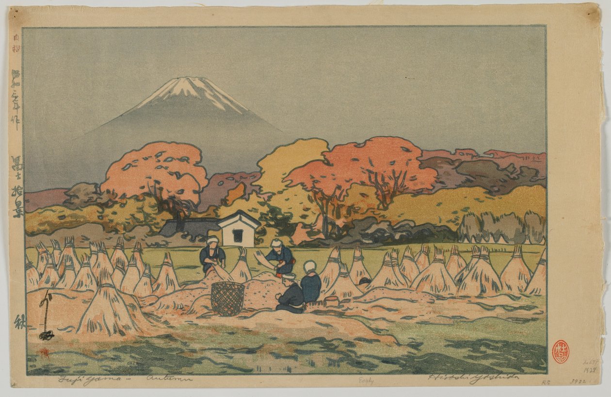 Fujiyama - Herbst, Showa-Ära von Hiroshi Yoshida