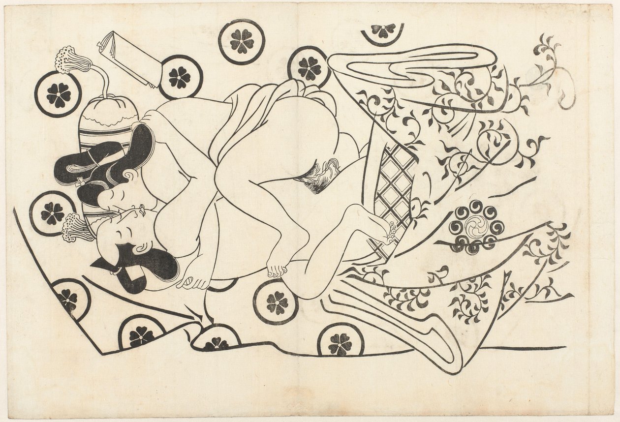 Erotische Darstellung von Hishikawa Moroshige (attributed to)